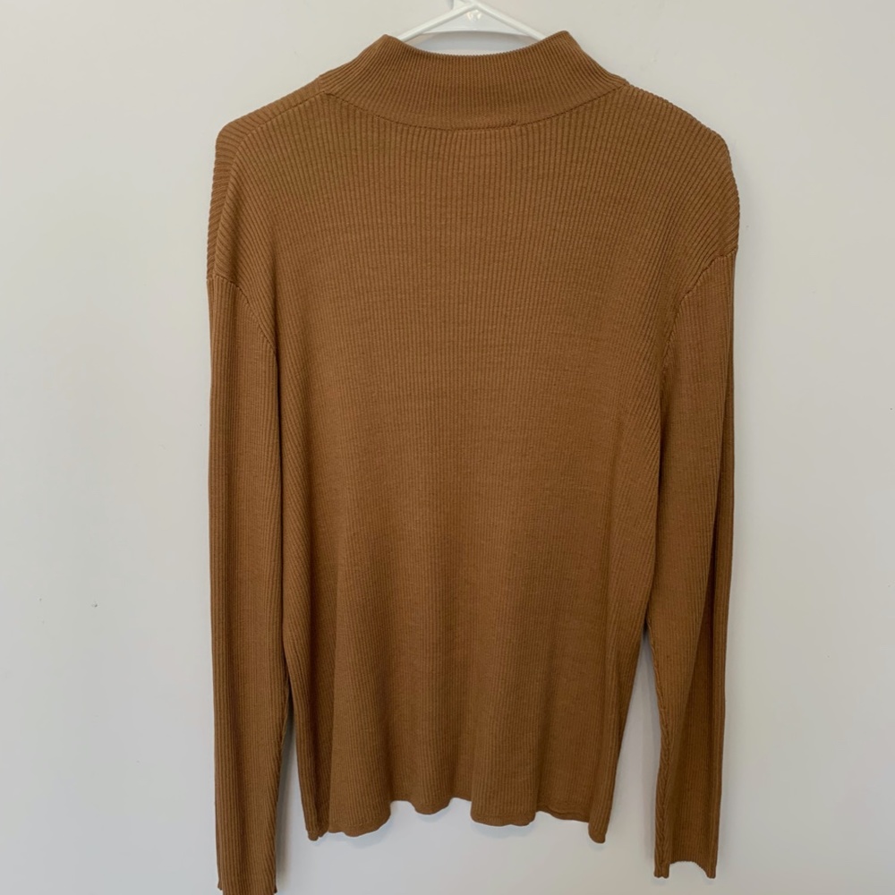 COLDWATER CREEK SILK & COTTON RIBBED MOCK TURTLENECK NWT - Picture 3 of 6